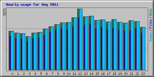 Hourly usage for May 2011